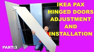 Ikea Pax hinged doors adjustment and installation [upl. by Amarette]