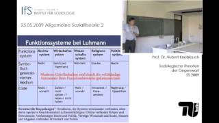 V6 Allgemeine Sozialtheorie II Systemtheorie Hubert Knoblauch [upl. by Sera]