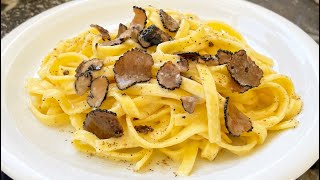 FETTUCCINE AL TARTUFO NERO how to cook pasta black truffles the Italian way [upl. by Fidelia]