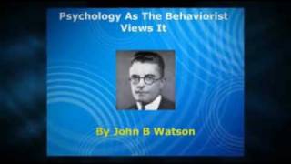 Psychology As The Behaviorist Views It [upl. by Hayyifas]