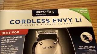 Barber Tool Clipper Review Andis Cordless Envy Li [upl. by Adnirb930]