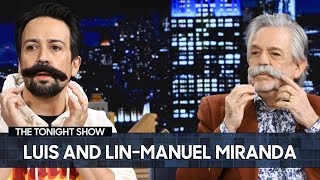 Luis and LinManuel Miranda Talk Relentless and Try on Mustaches with Jimmy Extended [upl. by Eelnayr]