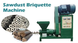 How do you make sawdust briquettes  Sawdust briquette making machine  charcoal briquette machine [upl. by Emsmus]