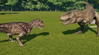 CarnotaurusModified VS TRex IRex Spinosaurus Giganotosaurus and Allosaurus  JWE [upl. by Fendig708]