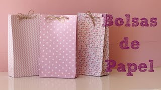 Bolsas de papel para regalo  DIY Manualidades fáciles [upl. by Koball]