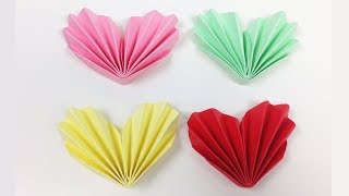 How to Make an Origami Paper Heart for Mothers Day  DIY Easy Origami Heart ❤️ Folding Instructions [upl. by Neuburger694]