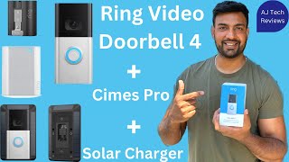 Ring Doorbell 4  Chime Pro  Solar Charger Unboxing Features and Review [upl. by Eehc]