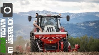 STEYR TERRUS CVT 6300Planting CornKuhn 45mMonosem 6 rowsASStrohmeierDJIPanasonic [upl. by Ennaimaj]