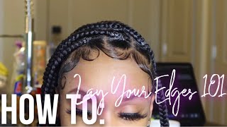 HOW TO LAY YOUR EDGES  Baby Hair Tutorial [upl. by Nemsaj786]