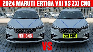 MARUTI ERTIGA VXI CNG vs ZXI CNG✅COMPARISON PRICE amp FEATURESHelps You in choosing [upl. by Ffirahs]