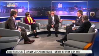 quotAngst vor Ansteckung  Ebola breitet sich ausquot  phoenix Runde vom 16102014 [upl. by Emolas]