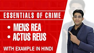 MENS REA amp ACTUS REUS I ESSENTIALS OF CRIME I EXCEPTIONS OF MENS REA I IPC LECTURES IN HINDI I EP 1 [upl. by Mychal509]