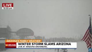 SNOW CAM Snowbowl hit with winter storm [upl. by Poirer]