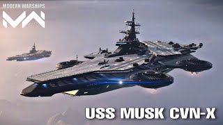 Modern Warships USS MUSK CVNX in action Helicarrier Mode [upl. by Esirec20]