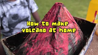 How to make volcano at home [upl. by Panchito221]