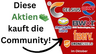 Diese Aktien kauft die Community  Top Aktien im Oktober  Wachstum amp Dividende bei diesen Aktien [upl. by Ettelimay690]