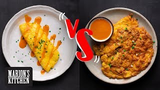 How to French Omelette vs Thai Omelette  Marions Kitchen [upl. by Sternlight]