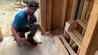 Framing a Door in a Straw Bale House [upl. by Pliam643]