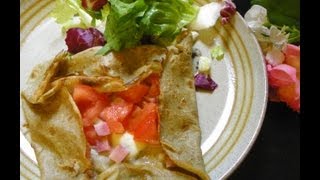 Crêpe salée au Sarrasin Mozzarella amp Tomate [upl. by Naillij]