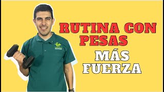 Rutina con pesas para tener mas fuerza en todo tu cuerpo [upl. by Orth]