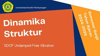 Ganjil 2425 Kelas D  Dinamika Struktur SDOF Undamped Free Vibration [upl. by Gamber]