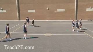 Netball Drill  Group Play  Decision Making  Triangle [upl. by Nylirret267]