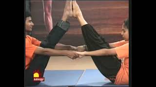 Dr Asana Andiappan Kalaignar Tv Yoga Program 03 07 2012 Partner Yoga Poses 360p [upl. by Nilorac]