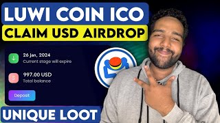 Biggest Instant Claim Airdrop  New Paid Crypto Airdrop  Luwi Coin ICO amp Airdrop  LUWI App Airdrop [upl. by Esinej]