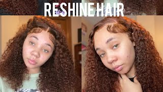 Reshine hair review  kinky curly hair  glueless install [upl. by Rea]