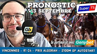 🔴 Pronostic Quinté  Super Top5 Vendredi 13 Septembre 2024 Vincennes 🔴 Prix Algorah [upl. by Arndt]