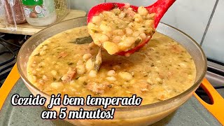 COMO FAZER FEIJÃO BEM TEMPERADO EM 5 MINUTOS [upl. by Harmonie]