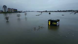 Hoogwater in de IJssel bij Kampen 2023 [upl. by Sivrep]