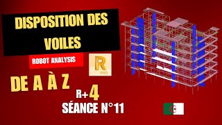 Séance N°11  Disposition des voiles Etude Batiment R4 de A à Z [upl. by Kimberlee]