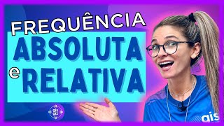 FREQUÊNCIA ABSOLUTA E RELATIVA \Prof Gis [upl. by Zinah]