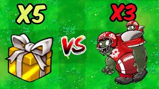 5 Random Boxes Lucky VS 3 Gargantuar Football  Who Will Win  PVZ 1 Hybrid Challenge [upl. by Forest]