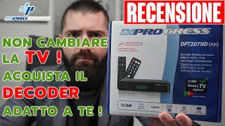 La TV non si vede Decoder digitale terrestre DVB T2 Diprogress DPT207Hd DUO Vedi la tv dopo 8 marzo [upl. by Tris]