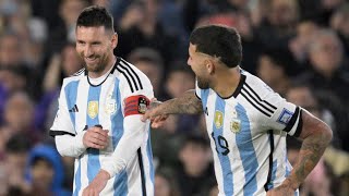 Messi volvió a la Selección Argentina con gran ovación y un tiro libre que reventó el palo [upl. by Kaja]