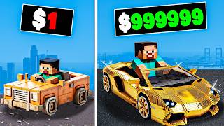 1 to 1000000 Minecraft Car in GTA 5 [upl. by Argus]