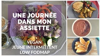 Une journée dans mon assiette  Vegan  Jeune intermittent  Low FODMAP [upl. by Jeannie]