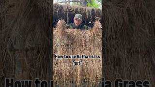 How to brush your boat blind with raffia grass Pt 1 duckhunting duckblind camouflage waterfowl [upl. by Farr769]