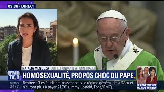 Les déclarations du pape sur lhomosexualité provoquent de nombreuses réactions en Italie [upl. by Karlik]