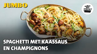 Wat eten we Spaghetti met kaassaus en champignons [upl. by Assilen476]