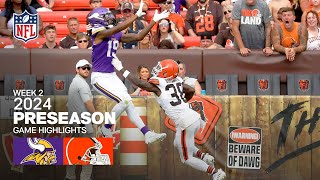 Minnesota Vikings vs Cleveland Browns  2024 Preseason Week 2 Game Highlights [upl. by Benita]