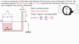 Sensitivity of Reservoir Manometer with Meriam Red Oil [upl. by Conyers]