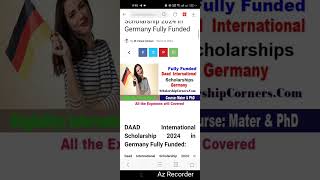 DAAD International Scholarship 2024 in Germany Fully Funded l Application Process [upl. by Mundt]