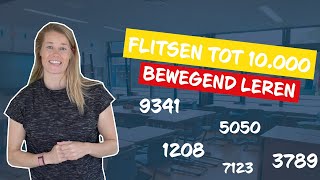 Getallen tot 10000 herkennen  flitsen  Groep 67 I Bewegend leren I De Fitste School [upl. by Esila]