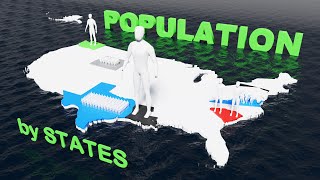 USA Population by States Rank 2023 [upl. by Eimarej417]