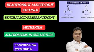 MECHANISM OF BENZILIC ACID REARRANGEMENT  ALDEHYDE KETONE CARBOXYLIC CLASS 12TH CHEMISTRY [upl. by Derzon]