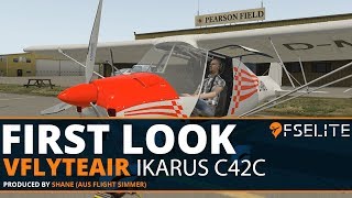 vFlyteAir Simulations IKARUS C42C The FSElite First Look [upl. by Mandel]