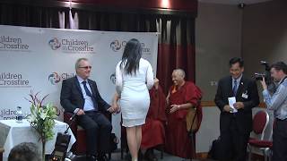 The Dalai Lama and Richard Moore Children in Crossfire accepts Hug from Marian Shanley Drumlinmedia [upl. by Andromache]